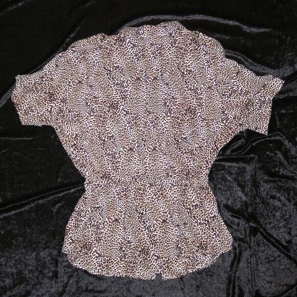NEW Worthington Leopard XXL Cheetah Animal Print Tie Button Tunic Blouse Top NWT - Picture 13 of 14